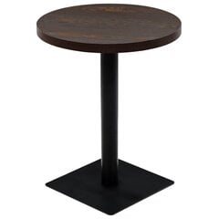 Bistropöytä MDF ja teräs pyöreä 60x75 cm tumma tuhka hinta ja tiedot | Ruokapöydät | hobbyhall.fi