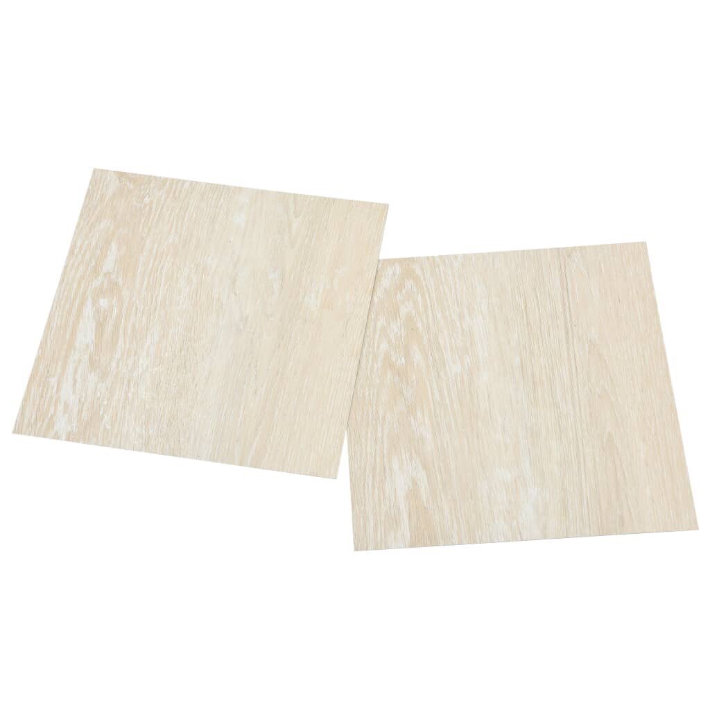 Itsekiinnittyvä lattialankku 55 kpl PVC 5,11 m² beige hinta ja tiedot | Lattialaatat | hobbyhall.fi