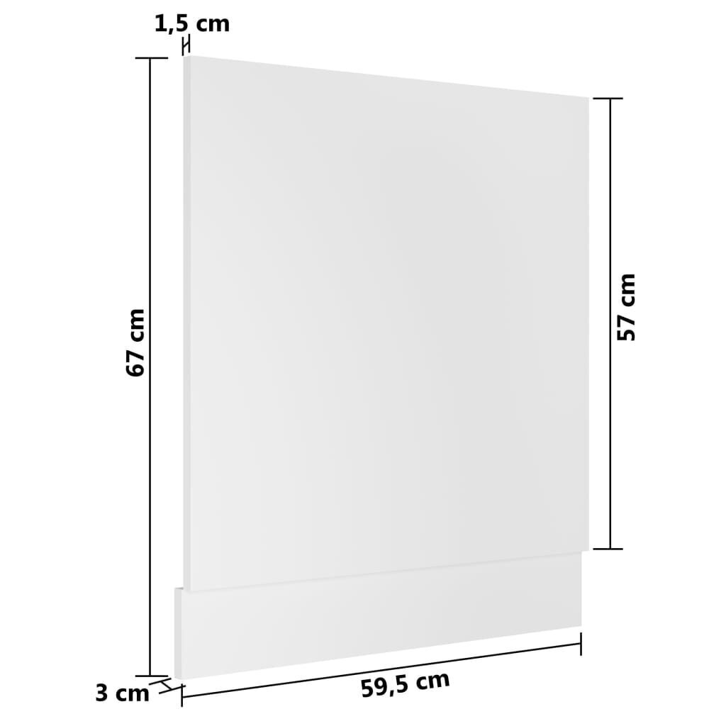 Astianpesukoneen paneeli valkoinen 59,5x3x67 cm lastulevy hinta ja tiedot | Keittiökalusteiden lisätarvikkeet | hobbyhall.fi