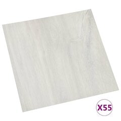 Itsekiinnittyvä lattialankku 55 kpl PVC 5,11 m² kerma hinta ja tiedot | Laminaatit | hobbyhall.fi