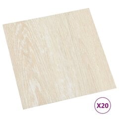 Itsekiinnittyvä lattialankku 20 kpl PVC 1,86 m² beige hinta ja tiedot | Lattialaatat | hobbyhall.fi