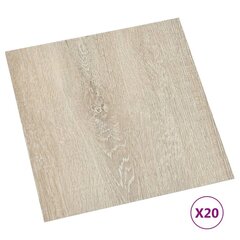 Itsekiinnittyvä lattialankku 20 kpl PVC 1,86 m² beige hinta ja tiedot | Lattialaatat | hobbyhall.fi