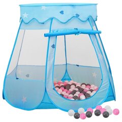 Lasten leikkiteltta 250 pallolla sininen 102x102x82 cm hinta ja tiedot | Lasten leikkimökit ja -teltat | hobbyhall.fi