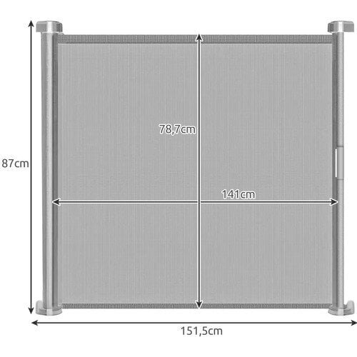 Turvaportti Ruhhy 22940, 151,5 x 87 cm, harmaa hinta ja tiedot | Eläinten hoitotuotteet | hobbyhall.fi