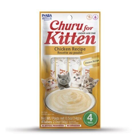 Inaba Churu Kitten Chicken, kana, 4 x 14 g hinta ja tiedot | Kissan herkut | hobbyhall.fi