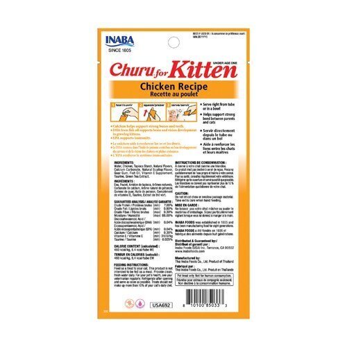 Inaba Churu Kitten Chicken, kana, 4 x 14 g hinta ja tiedot | Kissan herkut | hobbyhall.fi