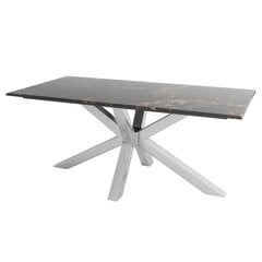 Ruokapöytä DKD Home Decor Marble Steel (180 x 90 x 76 cm) hinta ja tiedot | Ruokapöydät | hobbyhall.fi