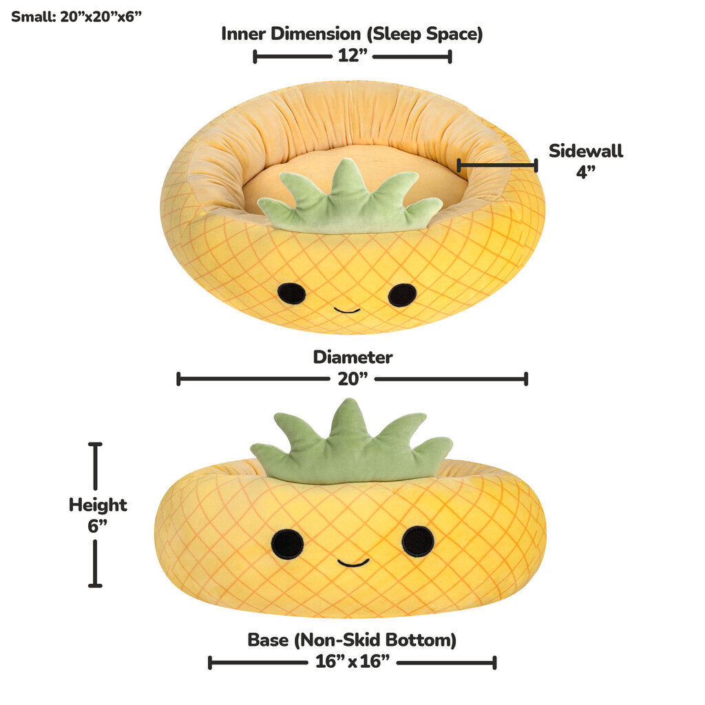 SQUISHMALLOWS lemmikin peti ananas Maui, 50 cm hinta ja tiedot | Pedit ja pesät | hobbyhall.fi