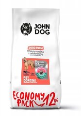 John Dog GOOD, aikuiset, sian- ja naudanliha, 12 kg hinta ja tiedot | Koiran kuivaruoka | hobbyhall.fi