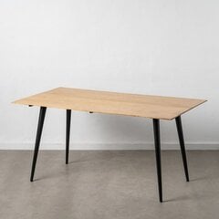 Ruokapöytä 160x90x77cm, ruskea/musta hinta ja tiedot | Ruokapöydät | hobbyhall.fi