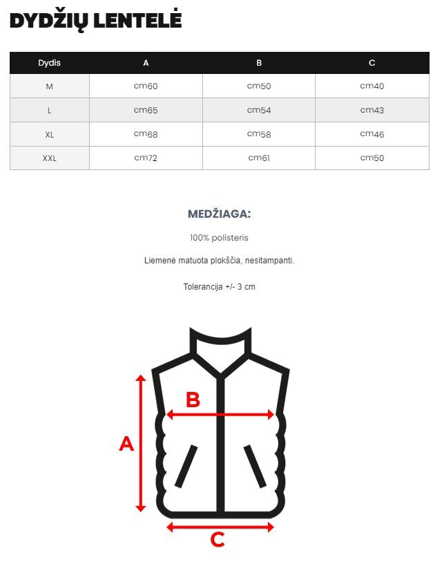 Miesten musta liivi Lite JS/M752/392Z-54950-XXL hinta ja tiedot | Naisten T-paidat | hobbyhall.fi