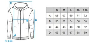 Miesten musta vetoketjullinen pusero OM-SSNZ-22FW-005-55397-XXL hinta ja tiedot | Miesten urheiluvaatteet | hobbyhall.fi