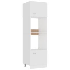 Mikroaaltouunin kaappi valkoinen 60x57x207cm lastulevy hinta ja tiedot | Keittiön kaapit | hobbyhall.fi