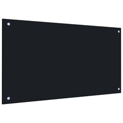 Keittiön roiskesuoja musta 90x50 cm karkaistu lasi hinta ja tiedot | Keittiökalusteiden lisätarvikkeet | hobbyhall.fi