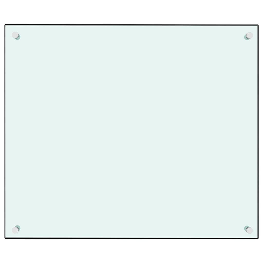 Keittiön roiskesuoja valkoinen 70x60 cm karkaistu lasi hinta ja tiedot | Keittiökalusteiden lisätarvikkeet | hobbyhall.fi