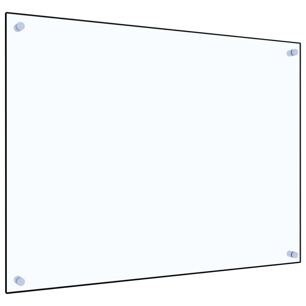 Keittiön roiskesuoja läpinäkyvä 80x60 cm karkaistu lasi hinta ja tiedot | Keittiökalusteiden lisätarvikkeet | hobbyhall.fi