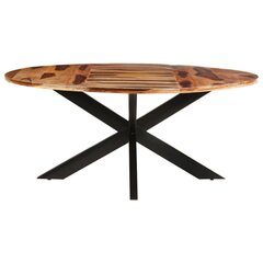 Ruokapöytä pyöreä 175x75 cm akaasiapuu hunajaviimeistelyllä hinta ja tiedot | Ruokapöydät | hobbyhall.fi