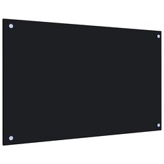 Keittiön roiskesuoja musta 80x50 cm karkaistu lasi hinta ja tiedot | Keittiökalusteiden lisätarvikkeet | hobbyhall.fi