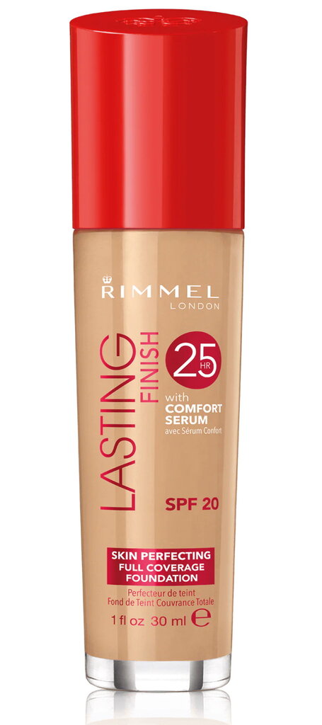 Rimmel London Lasting Finish 25h Foundation 25hr SPF20 -meikkivoide, 30 ml, 203 True Beige hinta ja tiedot | Meikkivoiteet ja puuterit | hobbyhall.fi