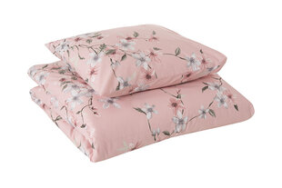 Tekstiilikompanii Blossom - pussilakanasetti, vaaleanpunainen, 200 x 210 cm + 2 tyynyliina 50 x 60 cm hinta ja tiedot | Pussilakanat ja tyynyliinat | hobbyhall.fi