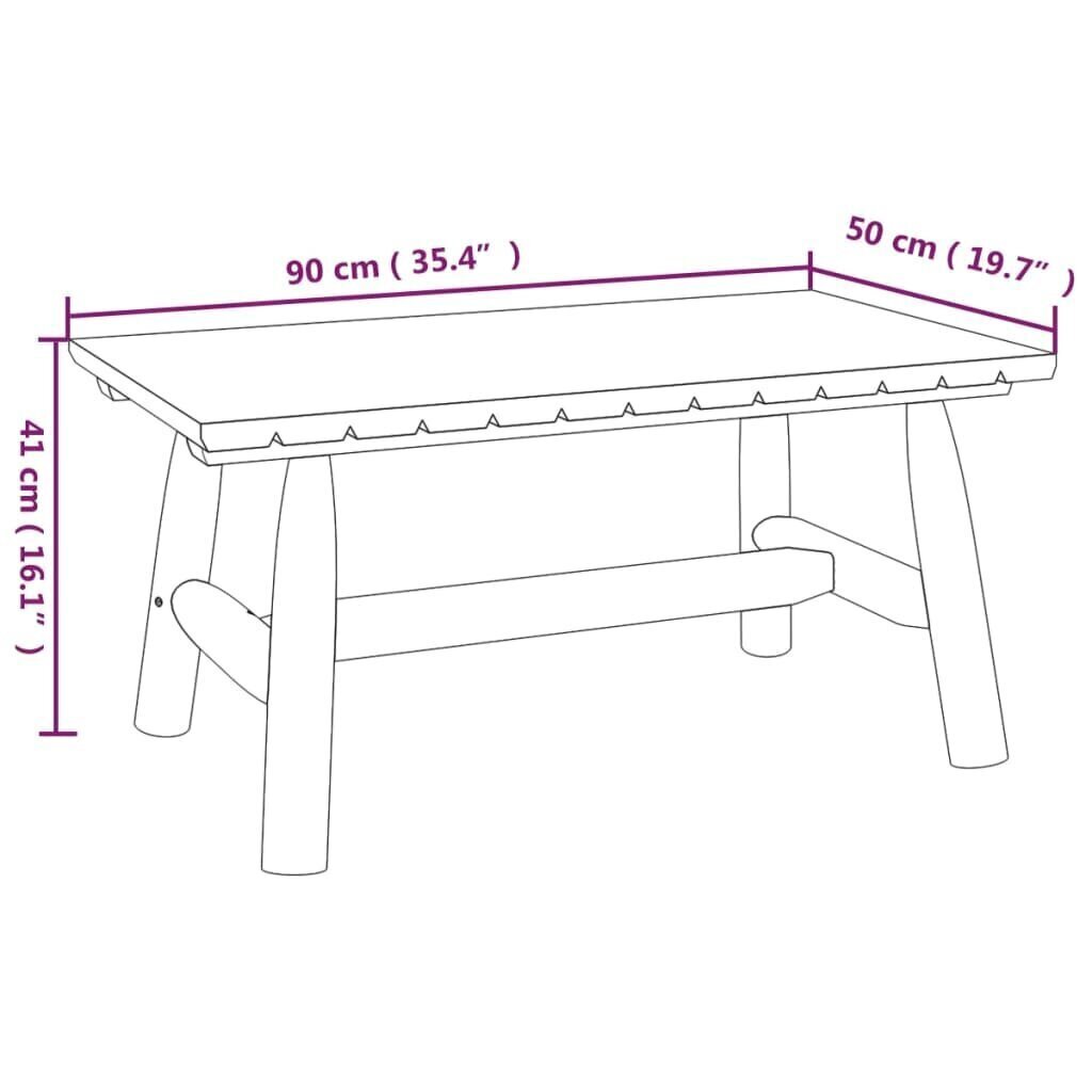 Sohvapöytä 90x50x41 cm täysi kuusi hinta ja tiedot | Puutarhapöydät | hobbyhall.fi