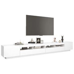 TV-taso LED-valoilla valkoinen 300x35x40 cm hinta ja tiedot | TV-tasot | hobbyhall.fi