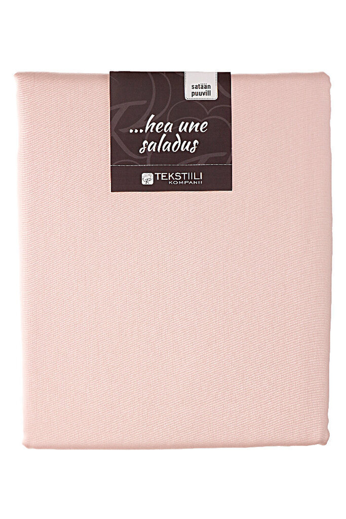 Tekstiilikompanii Standard - satiinipussilakana, roosa, 150 x 210 cm hinta ja tiedot | Pussilakanat | hobbyhall.fi