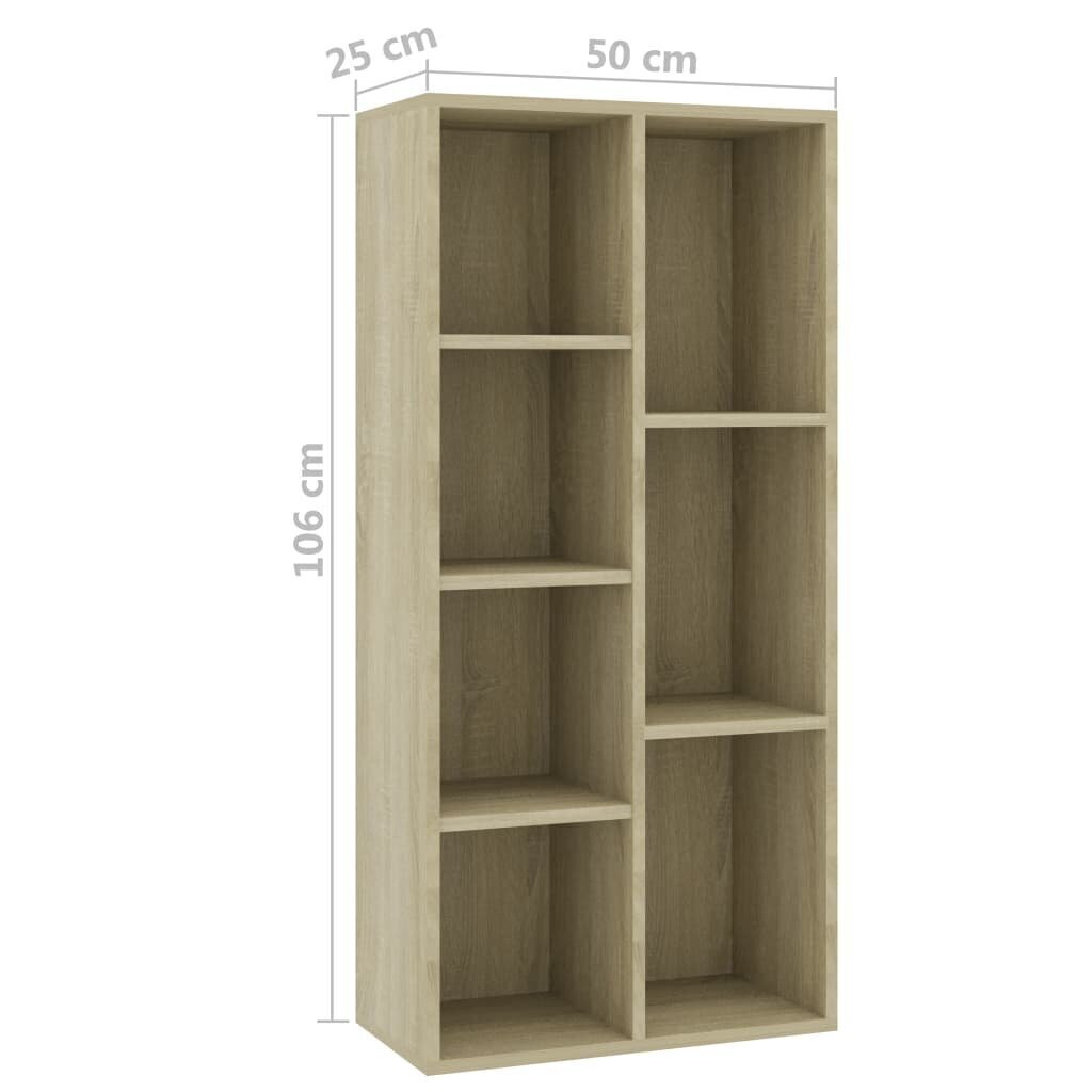 Kirjahylly Sonoma-tammi 50x25x106 cm lastulevy hinta ja tiedot | Hyllyt | hobbyhall.fi