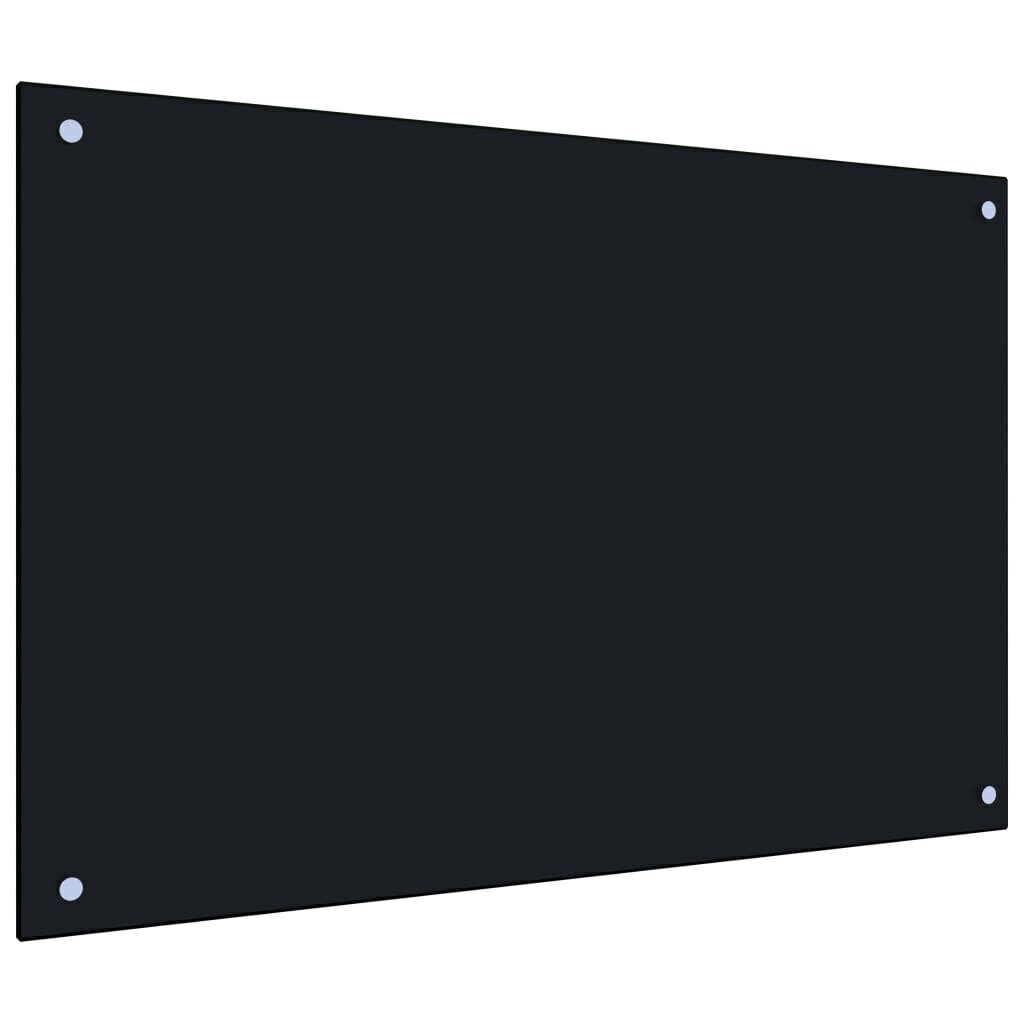 Keittiön roiskesuoja musta 90x60 cm karkaistu lasi hinta ja tiedot | Keittiökalusteiden lisätarvikkeet | hobbyhall.fi