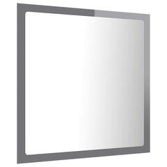 LED-kylpyhuonepeili korkeakiilto harmaa 40x8,5x37 cm akryyli hinta ja tiedot | Peilit | hobbyhall.fi