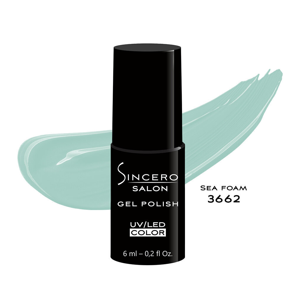 Geelikynsilakka "Sincero Salon", 6 ml, SEA FOAM, 3662 hinta ja tiedot | Kynsilakat ja kynsienhoitotuotteet | hobbyhall.fi