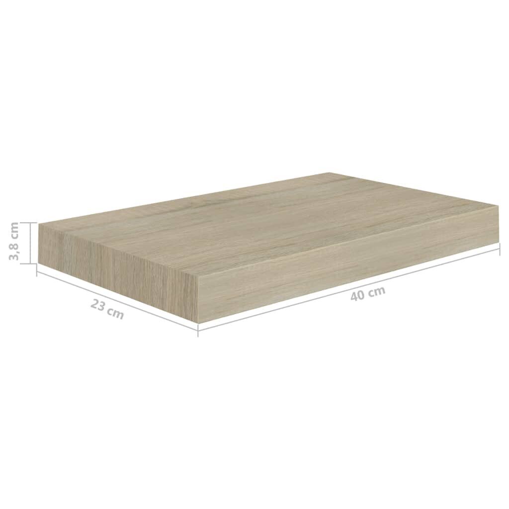 Kelluva seinähylly tammi 40x23x3,8 cm MDF hinta ja tiedot | Hyllyt | hobbyhall.fi