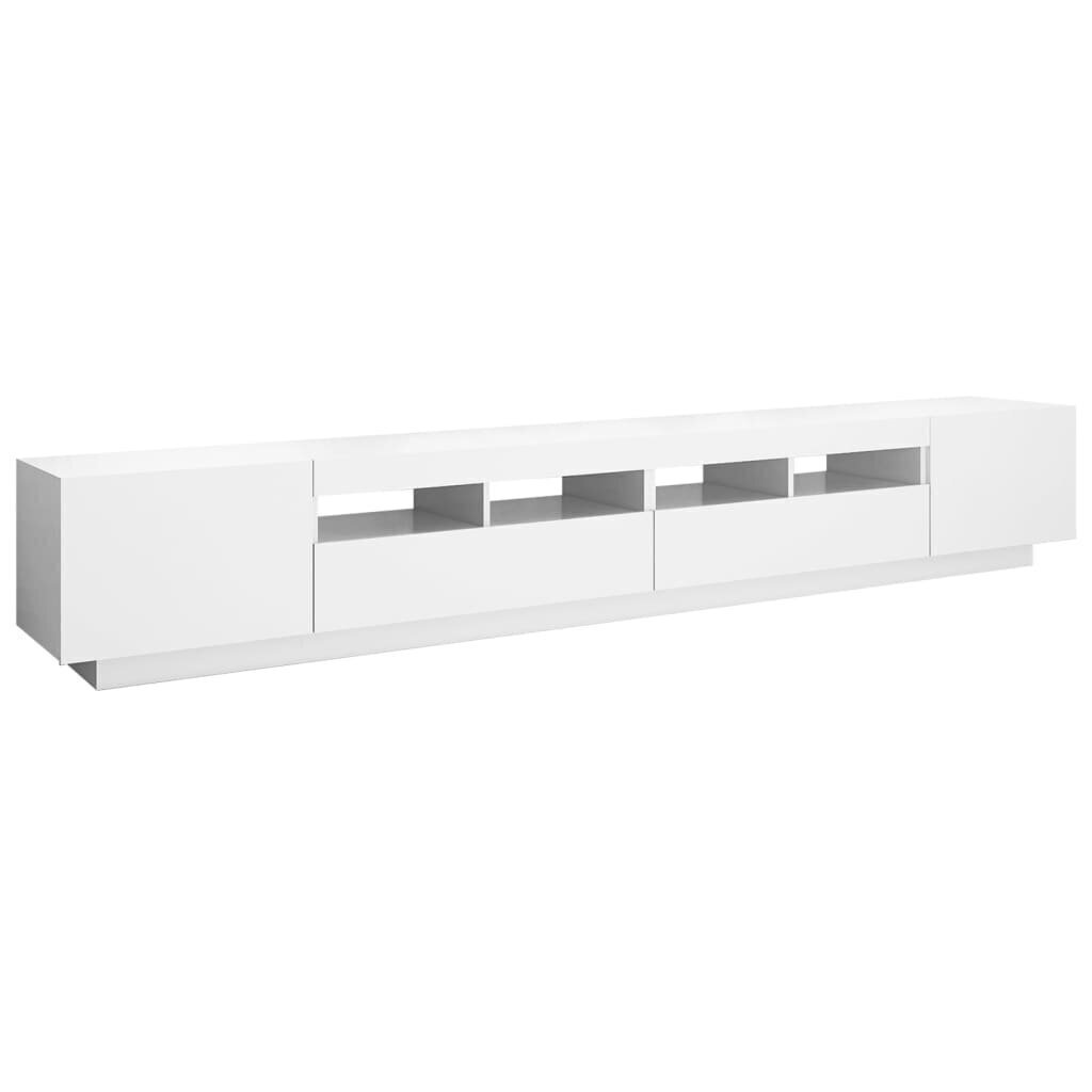 TV-taso LED-valoilla valkoinen 260x35x40 cm hinta ja tiedot | TV-tasot | hobbyhall.fi