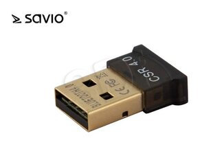 Adapteri Savio BT-040 Bluetooth 4.0 (USB 2.0, langaton, 3Mbps) hinta ja tiedot | Savio Tietokoneet ja pelaaminen | hobbyhall.fi