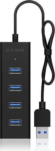 HUB USB Icy Box IB-HUB1409-U3 4 portowy Hub USB 3.0 (NUICYUS4P000012) hinta ja tiedot | Adapterit | hobbyhall.fi