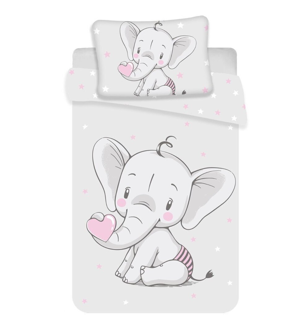 Elephant Baby -pussilakanasetti, 100 x 135 cm + 1 tyynyliina 40 x 60 cm hinta ja tiedot | Pussilakanat ja tyynyliinat | hobbyhall.fi