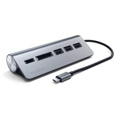 Satechi USB-C hubi + muistinkortinlukija, ST-TCHCRS hinta ja tiedot | Adapterit | hobbyhall.fi