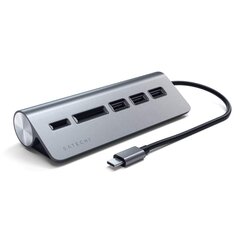 Satechi USB-C hubi + muistinkortinlukija, ST-TCHCRS hinta ja tiedot | Satechi Tietokoneiden lisävarusteet | hobbyhall.fi