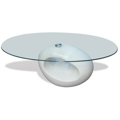 Sohvapöytä soikealla pohjalla, valkoinen hinta ja tiedot | Sohvapöydät | hobbyhall.fi