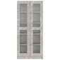 Vitriinikaappi betoninharmaa 82,5x30,5x185,5 cm lastulevy hinta ja tiedot | Vitriinit | hobbyhall.fi