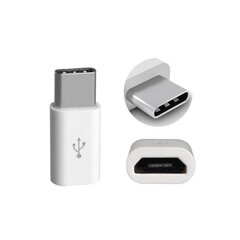 Mocco Universal Adapter Micro USB to USB Type-C Connection White (OEM) hinta ja tiedot | Adapterit | hobbyhall.fi