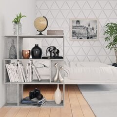 Kirjahylly/tilanjakaja betoninharmaa 80x24x96 cm lastulevy hinta ja tiedot | Hyllyt | hobbyhall.fi