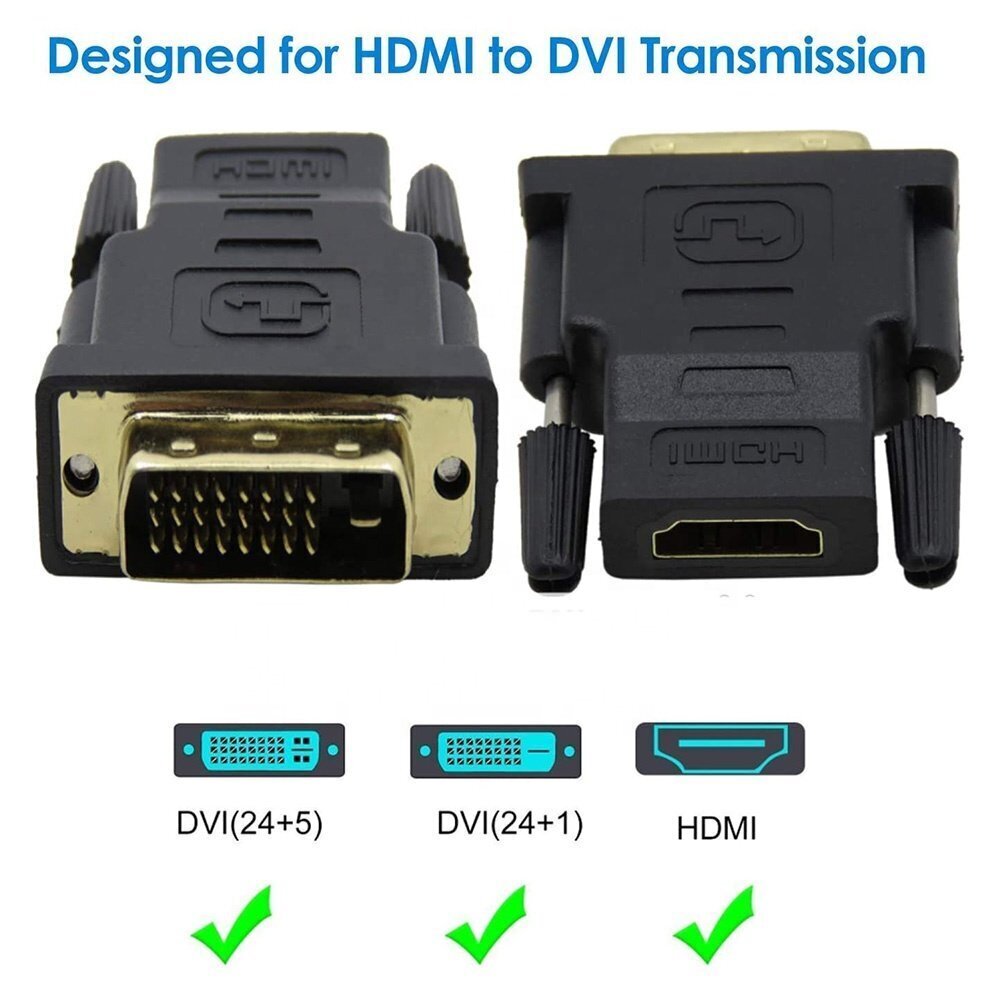 RoGer HDMI-DVI-adapteri, musta hinta ja tiedot | Adapterit | hobbyhall.fi