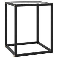 Sohvapöytä musta karkaistu lasi 40x40x50 cm hinta ja tiedot | Sohvapöydät | hobbyhall.fi