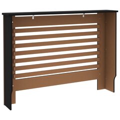 Lämpöpatterin suoja musta 112x19x81,5 cm MDF hinta ja tiedot | Takka- ja uunitarvikkeet | hobbyhall.fi