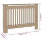 Lämpöpatterin suoja 112x19x81,5 cm MDF hinta ja tiedot | Takka- ja uunitarvikkeet | hobbyhall.fi