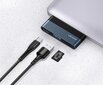 USAMS SJ491 USB-C-keskitin 1xUSB, 1xUSB-C, Micro SD, musta hinta ja tiedot | Adapterit | hobbyhall.fi