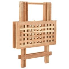 Kokoontaitettava Sivupöytä Täysi Pähkinäpuu 50x50x49 cm hinta ja tiedot | Sohvapöydät | hobbyhall.fi