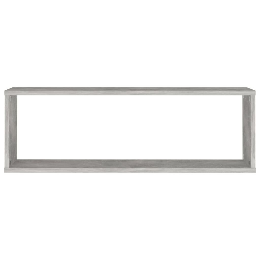 Kuutioseinähyllyt 2 kpl betoninharmaa 80x15x26,5 cm lastulevy hinta ja tiedot | Hyllyt | hobbyhall.fi