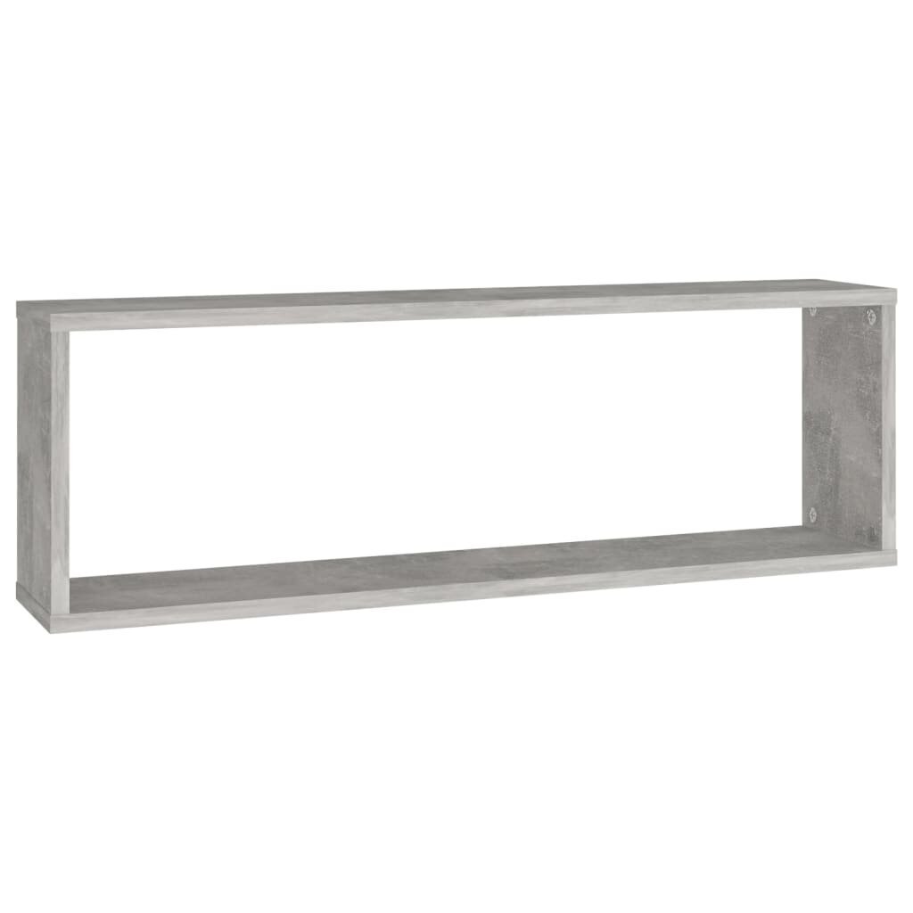 Kuutioseinähyllyt 2 kpl betoninharmaa 80x15x26,5 cm lastulevy hinta ja tiedot | Hyllyt | hobbyhall.fi